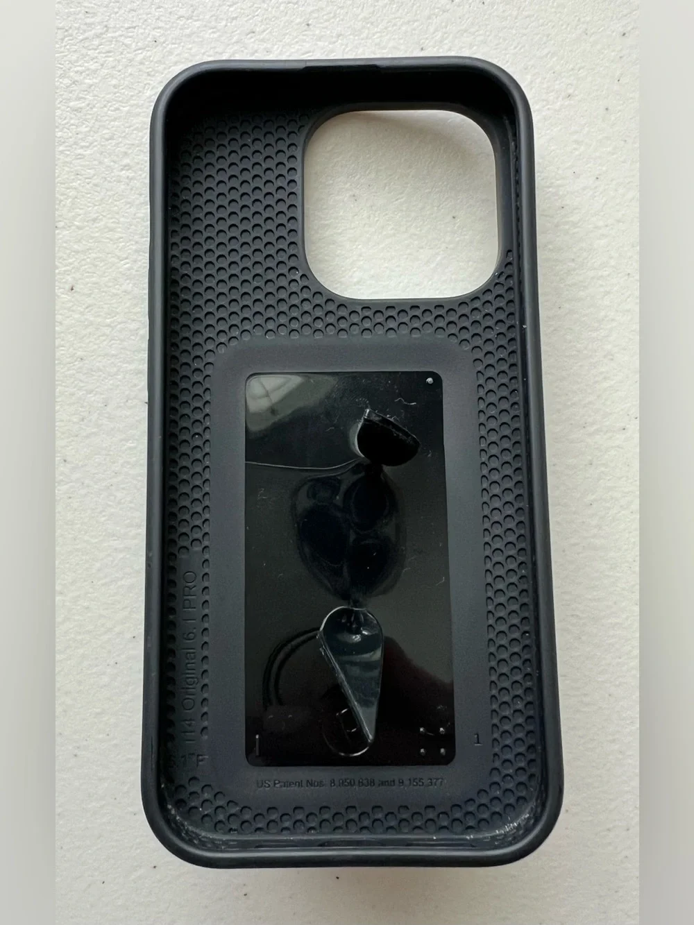 Loopy iPhone 14 Pro Case Black Leopard Print Loop Grip Protective Cover